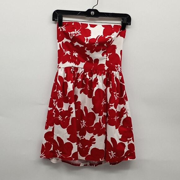 love...ady Dresses & Skirts - love,,,ady  Women & Junior Red & White Floral Strapless Dress Size Small